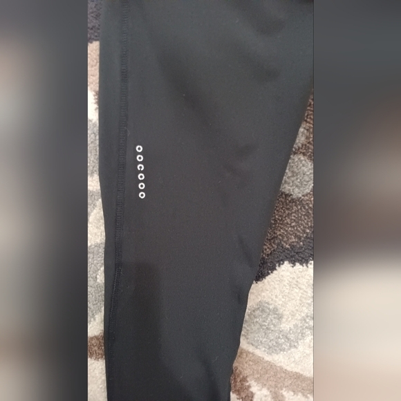 Rag Yoga Pants Black Leggings Women's Large Pockets Ankle Mesh Active Wear - Picture 8 of 8